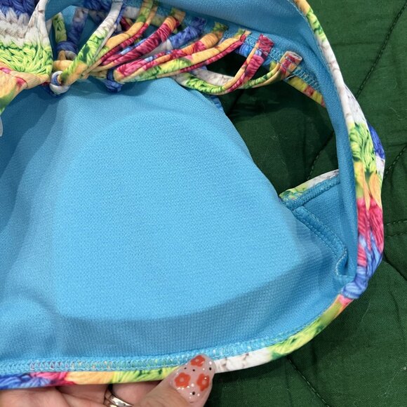 Limeapple Girls 14 Aolani Crochet Printed Two Piece Bikini Set Tankini - Picture 3 of 6